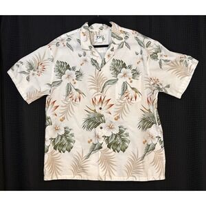 Vintage KY'S Hawaiian Beach Camp Shirt Made In Hawaii USA - EUC XL